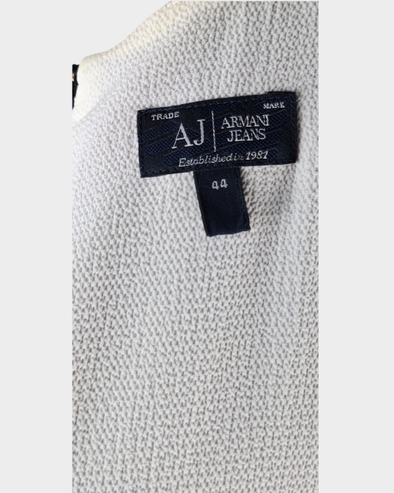 Rochie Armani Jeans alb-negru cu suprapunere fluidă [3]