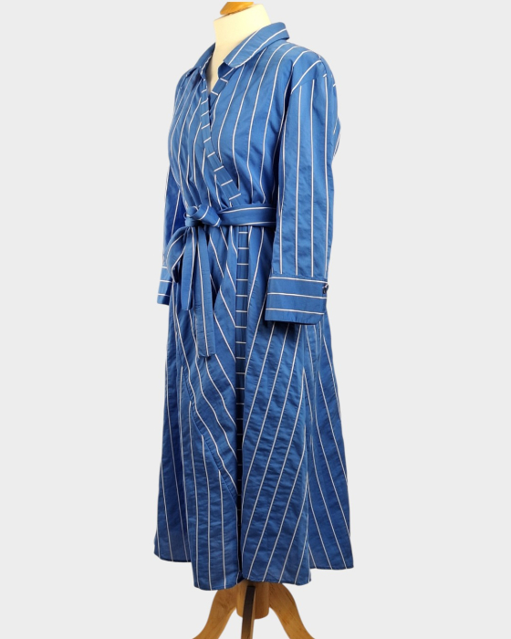 Rochie camasa Hermosa albastra cu dungi si cordon marime 38 [4]