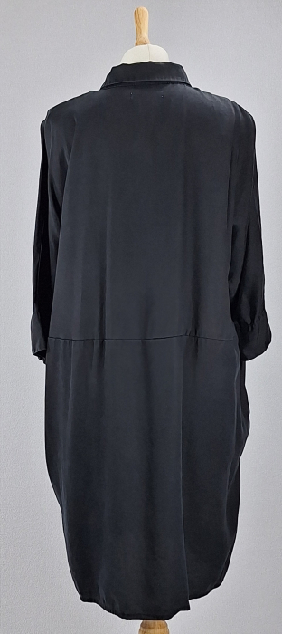 Caramia – Rochie-cămașă NA-KD 100% lyocell negru oversize [3]