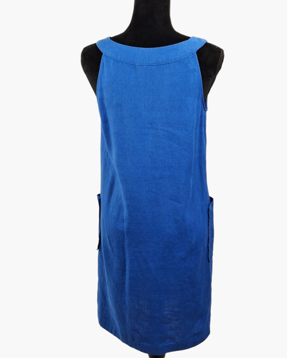 Rochie Caroll Paris din 100% in albastru regal cu buzunare [4]
