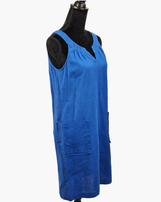 Rochie Caroll Paris din 100% in albastru regal cu buzunare [5]