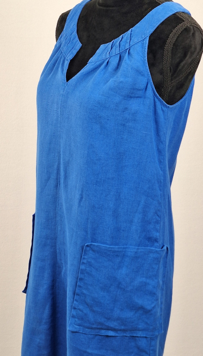 Rochie Caroll Paris din 100% in albastru regal cu buzunare [5]