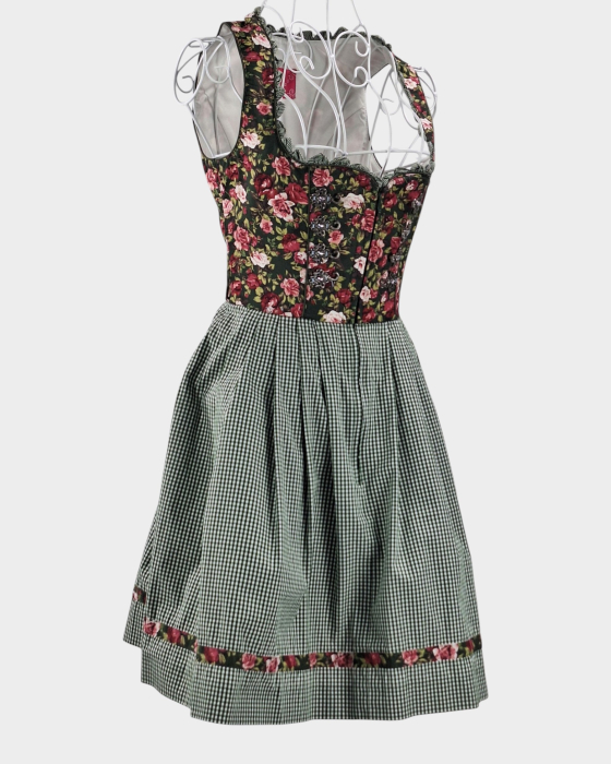 Rochie-dirndl-Kruger-Madl-100-bumbac-florala-verde-Caramia [4]