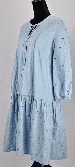 Caramia – Rochie Esprit 100% bumbac cu broderie anglaise bleu [2]