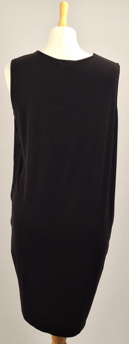 Rochie Guess neagră asimetrică cu aplicații metalice aurii [3]