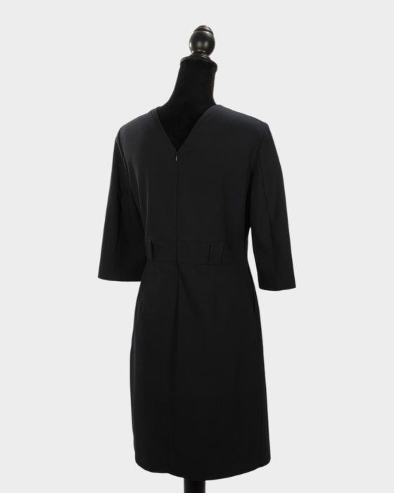 Rochie MAX&Co. bleumarin cu pliuri în talie și mâneci trei sferturi [3]