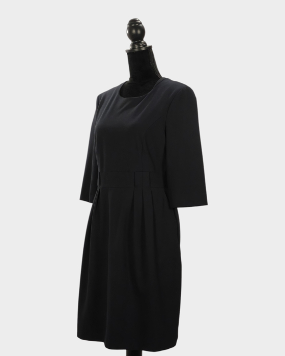 Rochie MAX&Co. bleumarin cu pliuri în talie și mâneci trei sferturi [2]