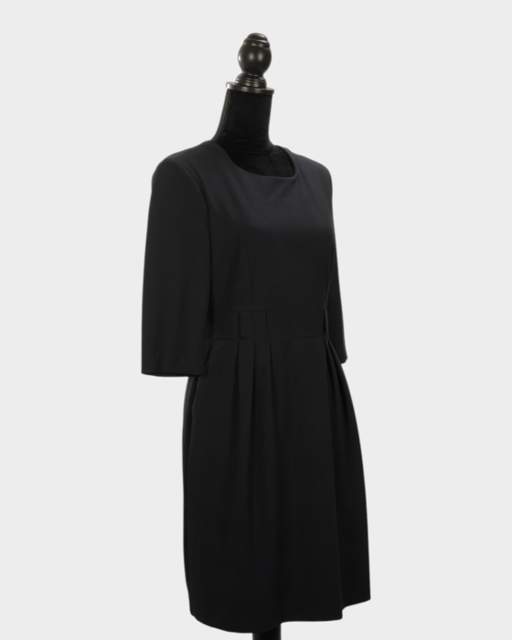 Rochie MAX&Co. bleumarin cu pliuri în talie și mâneci trei sferturi [4]
