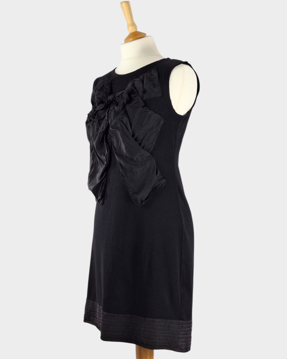 Rochie MAX&Co. neagră cu fundă textilă supradimensionată [2]