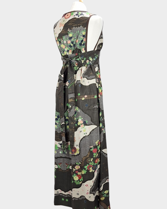 Rochie maxi premium Rasaleela 100% bumbac cu imprimeu floral artistic [4]