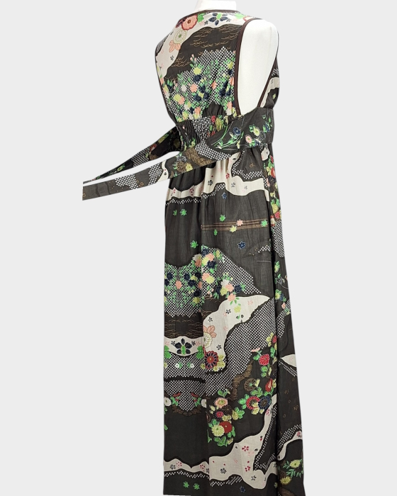 Rochie maxi premium Rasaleela 100% bumbac cu imprimeu floral artistic [2]