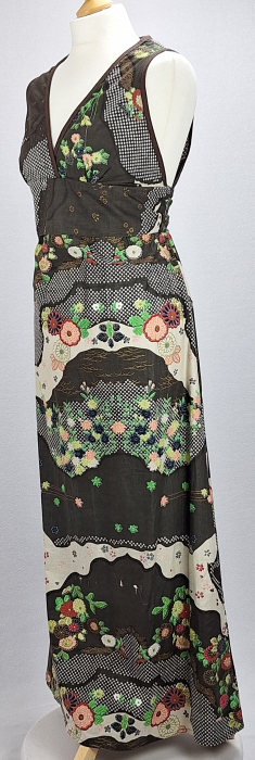 Rochie maxi premium Rasaleela 100% bumbac cu imprimeu floral artistic [3]