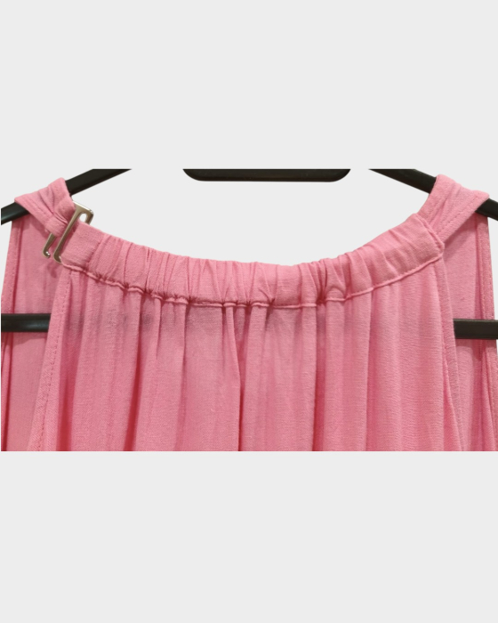 Rochie maxi roz Barbie Katies din in și vâscoză – mărimea M [2]