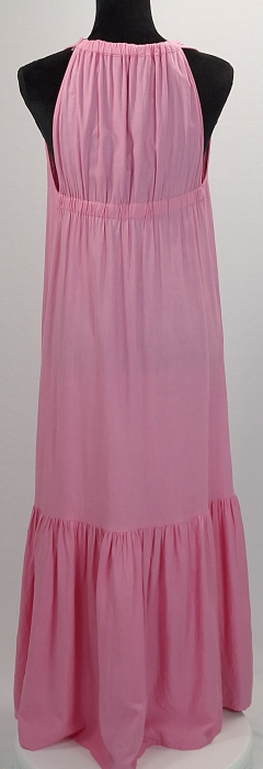 Rochie maxi roz Barbie Katies din in și vâscoză – mărimea M [4]