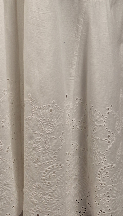 Rochie maxi Zara din bumbac alb cu broderie anglaise [7]