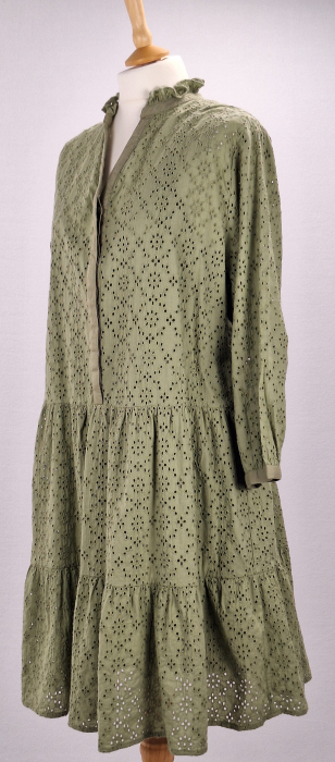 Rochie Neo Noir x Peek & Cloppenburg din bumbac brodat verde salvie mărime M [2]