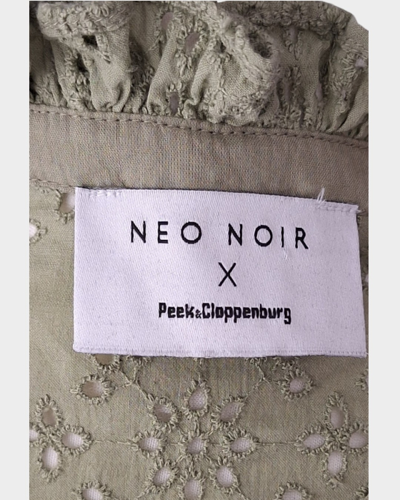 Rochie Neo Noir x Peek & Cloppenburg din bumbac brodat verde salvie mărime M [3]