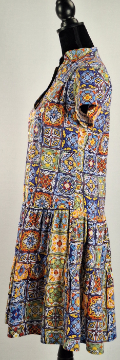 Rochie midi Vanda 100 bumbac imprimeu majolica marimea 38 [5]
