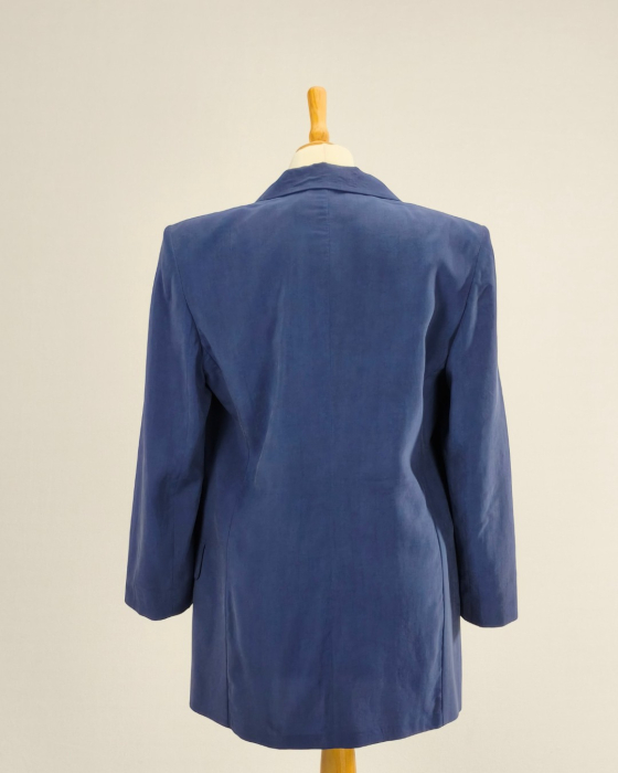 Sacou-Marella-by-Max-Mara-matase-cupro-albastru-Made-in-Italy-Caramia [3]