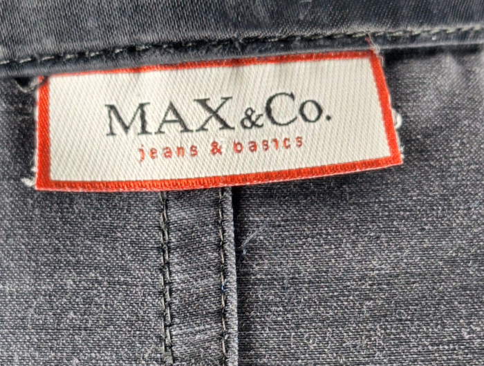 Sacou premium Max&Co. Made in Italy negru din bumbac și vâscoză [5]