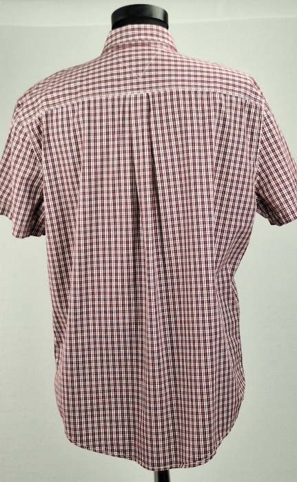 Cămașă Tommy Hilfiger Classic Fit 100% bumbac în carouri bordo, alb și gri [4]