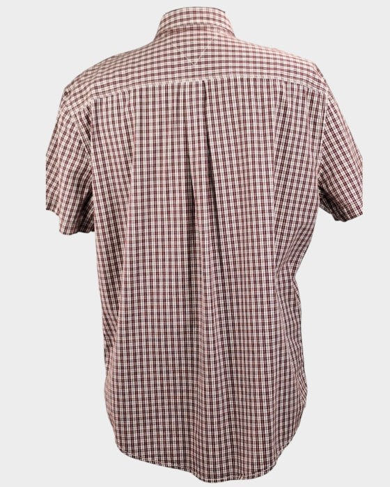 Cămașă Tommy Hilfiger Classic Fit 100% bumbac în carouri bordo, alb și gri [4]
