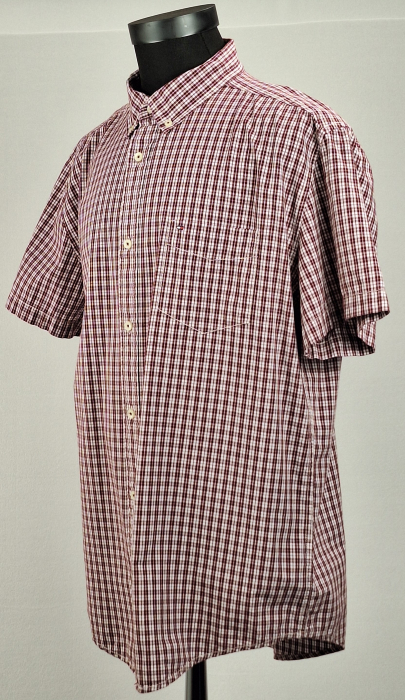 Cămașă Tommy Hilfiger Classic Fit 100% bumbac în carouri bordo, alb și gri [2]