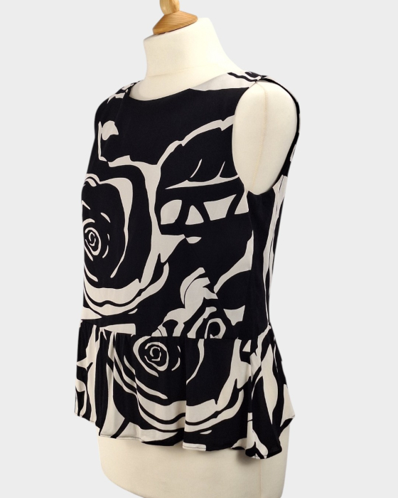 Top Luisa Spagnoli din vascoză cu imprimeu floral abstract | Caramia [2]