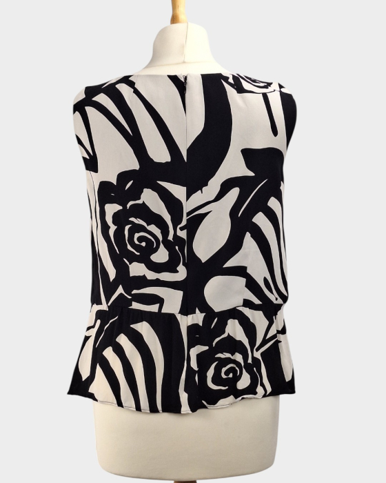 Top Luisa Spagnoli din vascoză cu imprimeu floral abstract | Caramia [4]