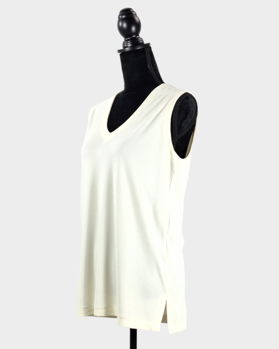 Top Marella Tricot by Max Mara crem din blend de rayon [2]