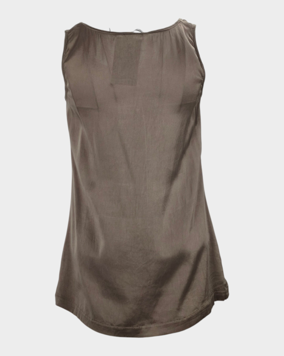 Top Repeat The Shirt din mătase naturală grej [3]