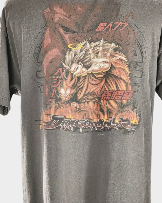 Tricou Dragon Ball Z gri din bumbac XL, imprimeu față spate [6]