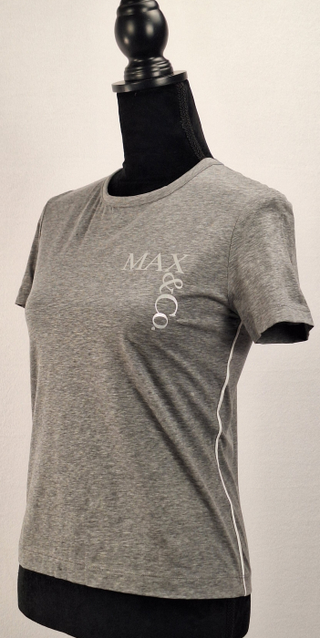 Tricou MAX&Co. gri melanj din bumbac elastic | Caramia [2]