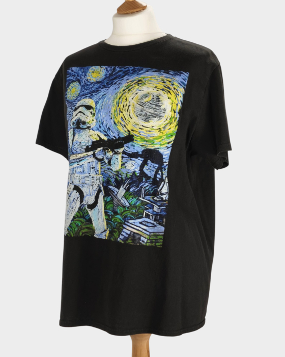 Tricou negru Star Wars Van Gogh cu Stormtrooper [3]