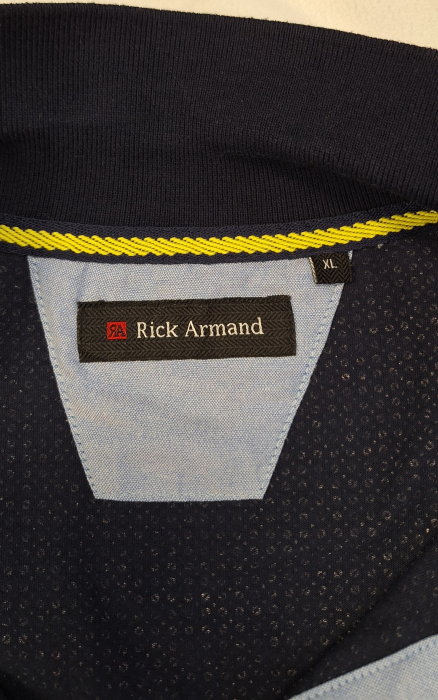 Tricou polo Rick Armand din bumbac 100% bleumarin – etichetă XL [6]