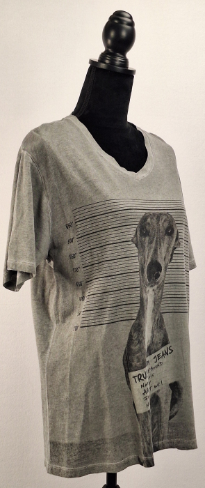 Tricou Trussardi Jeans Greyhound gri melanj | Caramia [3]