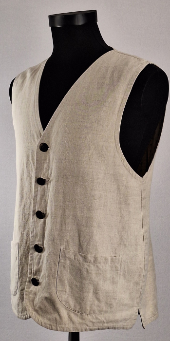 Vesta barbateasca din in Casa Moda bej natural marime M-L [4]