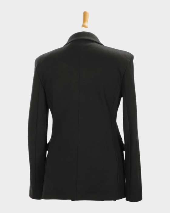 Sacou Weekend Max Mara negru din blend de vâscoză cu umeri structurați S–M [3]
