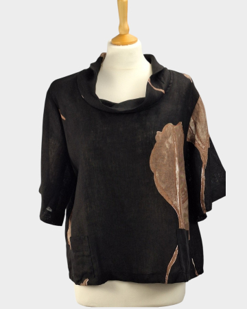 Bluze și cămăși - Bluza Hopsack 100 in cu imprimeu artistic