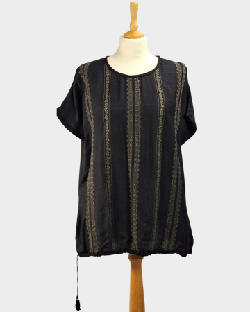 Femei - bluza-neagra-bumbac-matase-motive-etnice-caramia