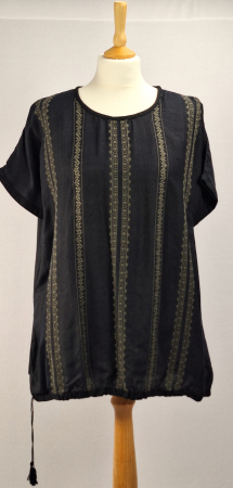 Bluze și cămăși - bluza-neagra-bumbac-matase-motive-etnice-caramia