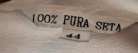 Bluză vintage din mătase naturală 100% ivory cu guler brodat [4]