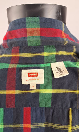 Cămașă bărbătească Levi's 100% bumbac în carouri multicolore [5]