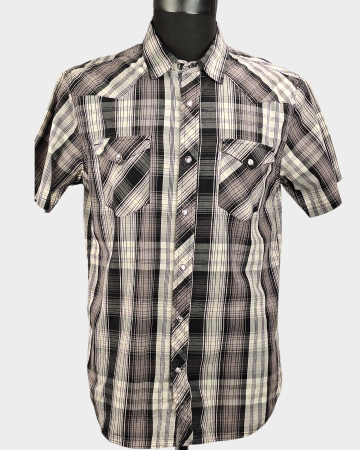 Cămăși - Cămașă bărbătească Levi's Standard Fit în carouri alb-negru