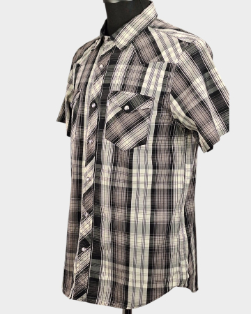 Cămașă bărbătească Levi's Standard Fit în carouri alb-negru [2]