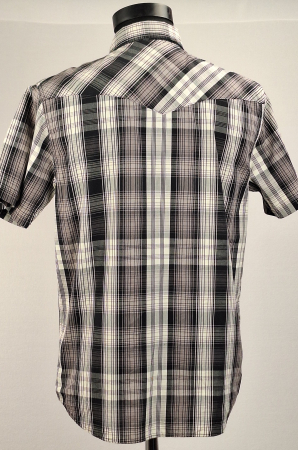 Cămașă bărbătească Levi's Standard Fit în carouri alb-negru [4]