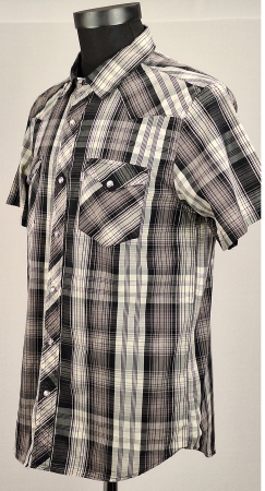 Cămașă bărbătească Levi's Standard Fit în carouri alb-negru [2]