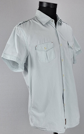 Cămașă bărbătească Trussardi Jeans 100% bumbac albastru foarte deschis premium [3]