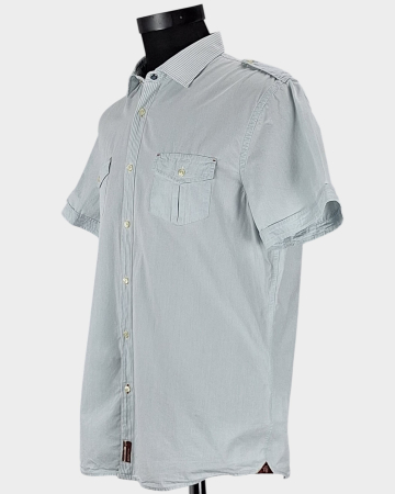 Cămașă bărbătească Trussardi Jeans 100% bumbac albastru foarte deschis premium [1]