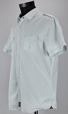 Cămașă bărbătească Trussardi Jeans 100% bumbac albastru foarte deschis premium [1]
